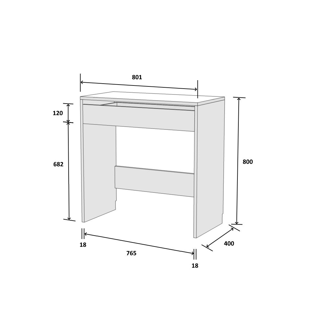 Make-Up Table - White - Image 2
