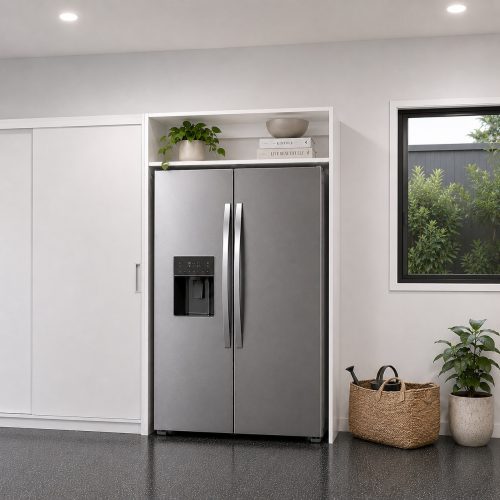 Double Fridge Surround Unit - White