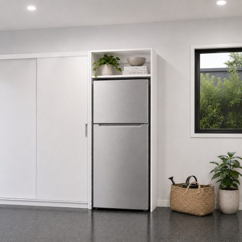 Single Fridge Surround Unit - White